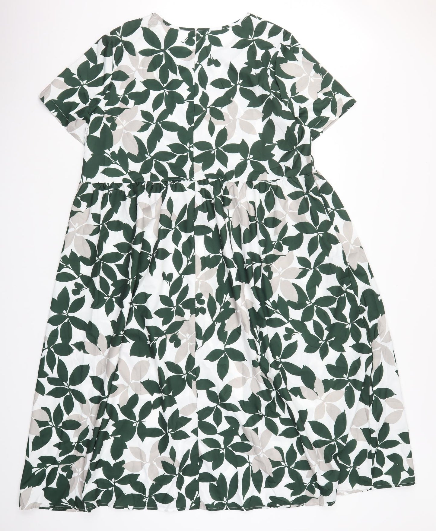Preworn Womens Green Floral  A-Line  Size 2XL