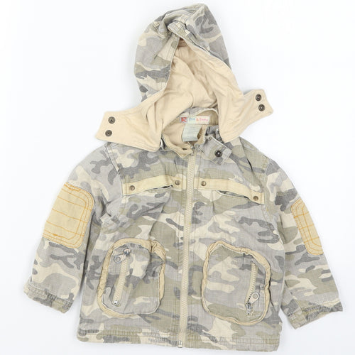 Rohm & Emmy Boys Beige Camouflage  Jacket  Size 2 Years