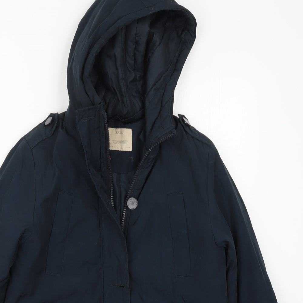 Zara Girls Blue   Basic Coat Coat Size 11-12 Years