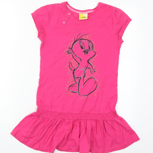 George Girls Pink   Basic T-Shirt Size 11-12 Years  - Tweety