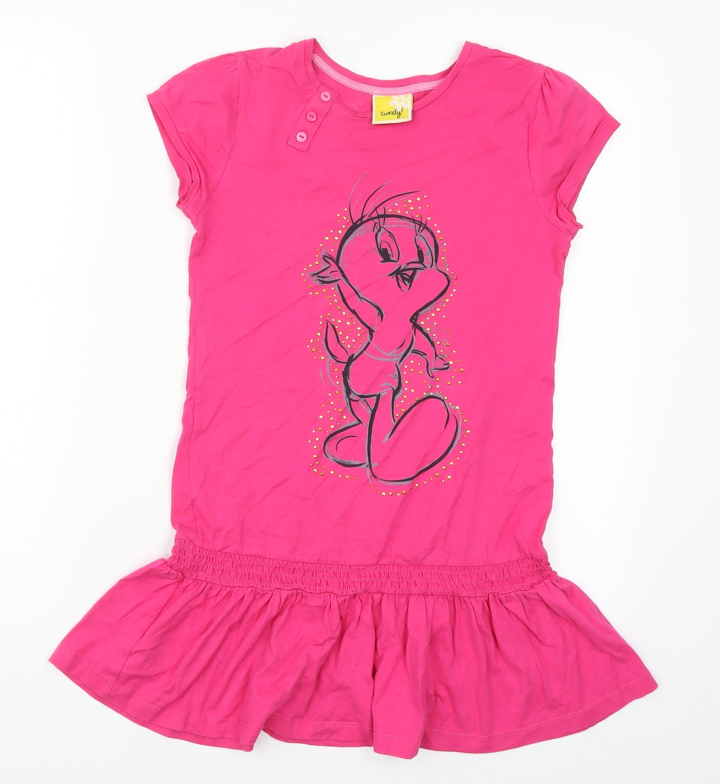 George Girls Pink   Basic T-Shirt Size 11-12 Years  - Tweety