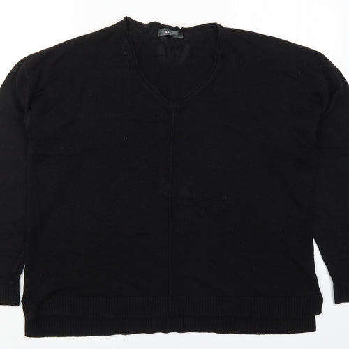 Studio Womens Black  Knit Pullover Jumper Size 20