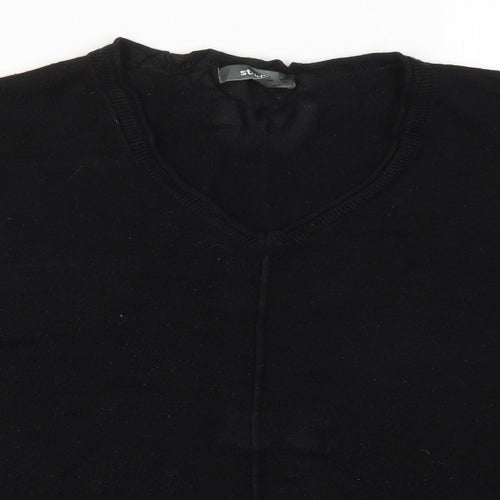 Studio Womens Black  Knit Pullover Jumper Size 20