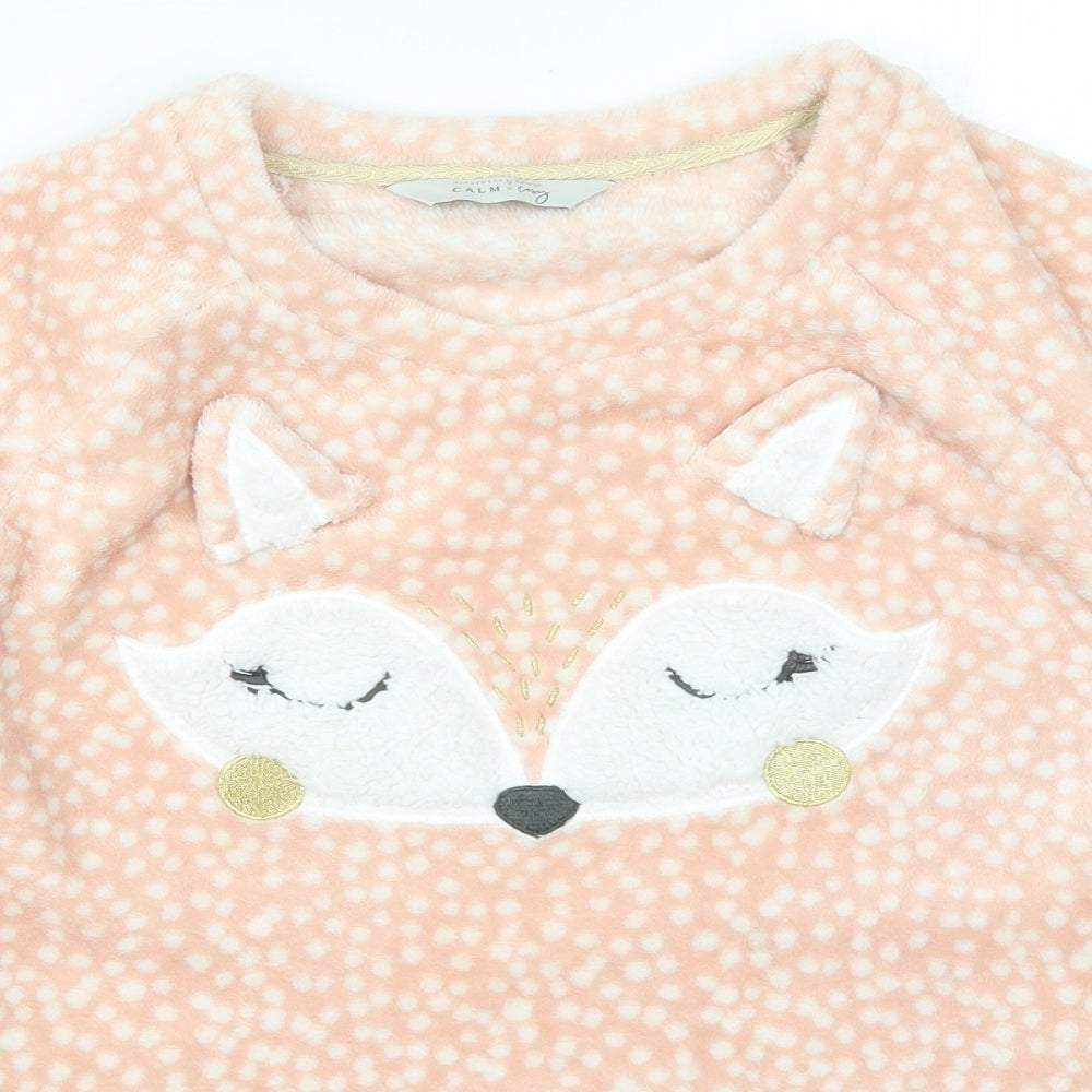 George Womens Pink Polka Dot  Top Pyjama Top Size 8  - Fox