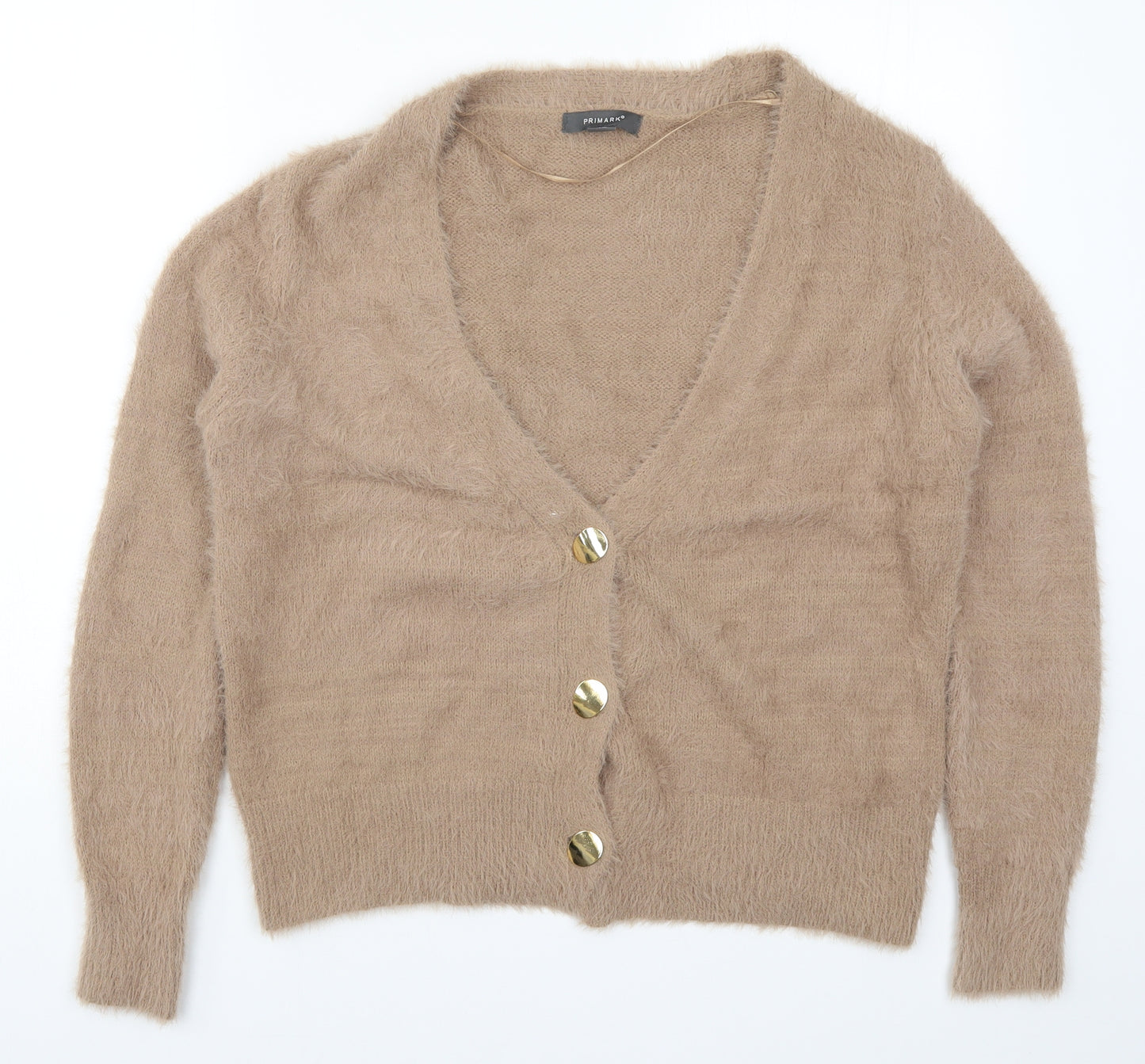 Primark Womens Brown  Knit Cardigan Jumper Size 6