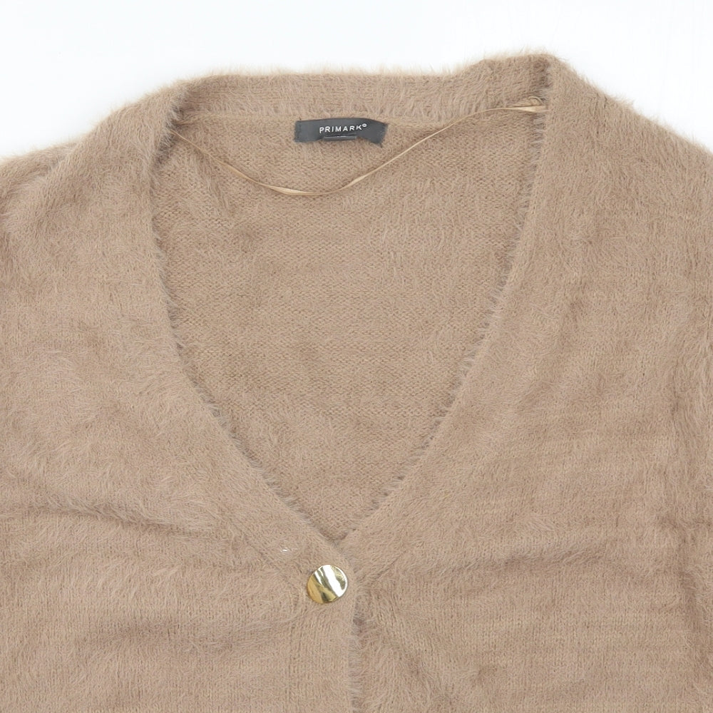 Primark Womens Brown  Knit Cardigan Jumper Size 6