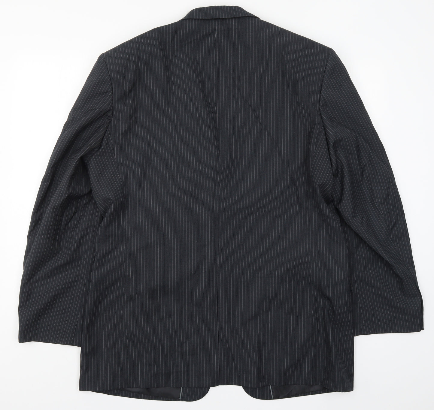 Karl Jackson Mens Grey Striped  Jacket Suit Jacket Size 44