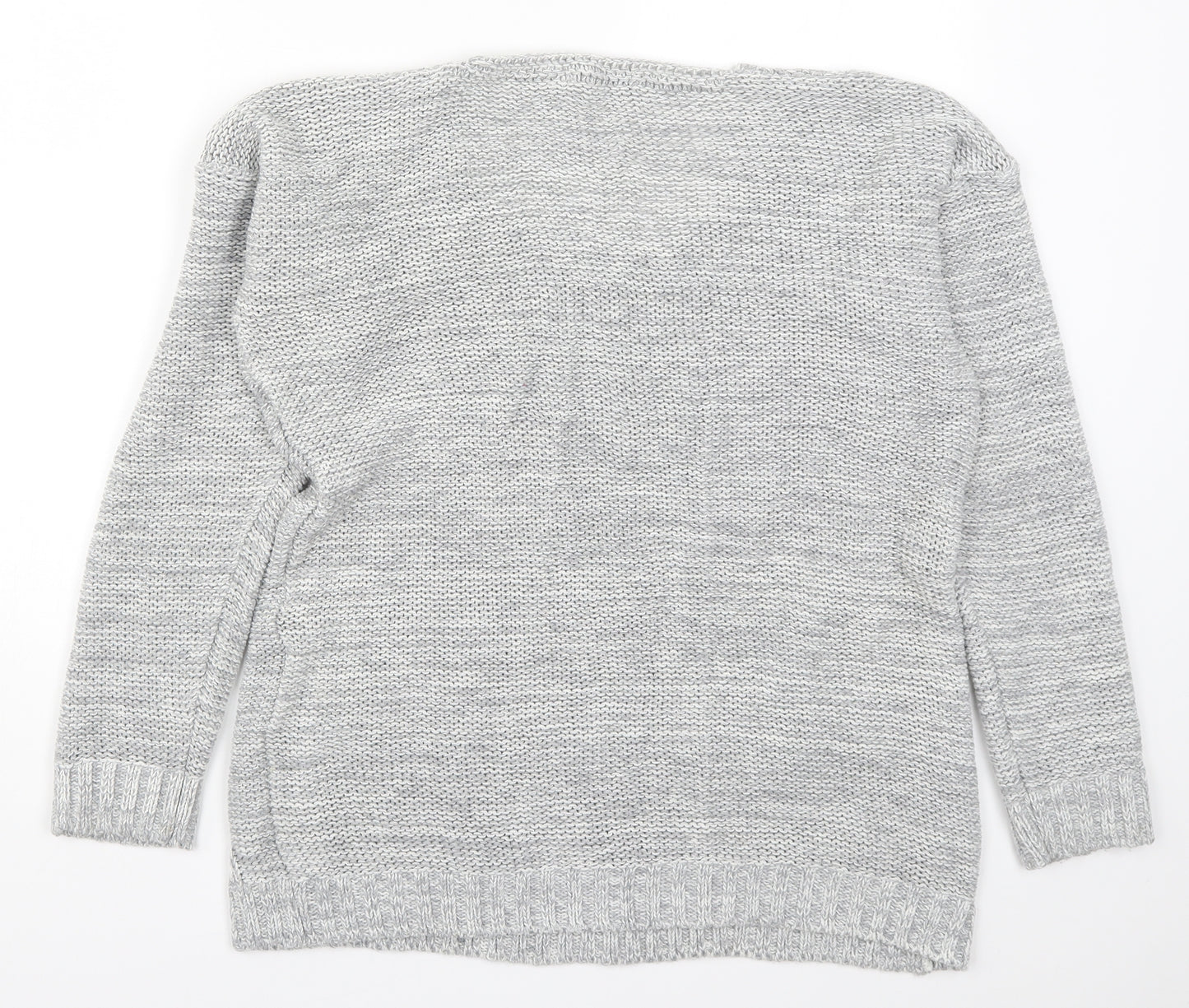 Remel Womens Grey  Knit Pullover Jumper Size M