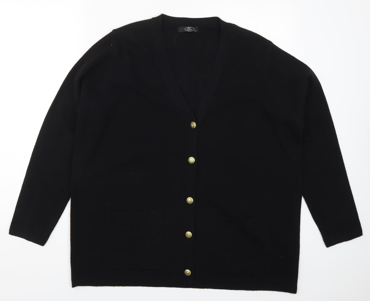 Bonmarché Womens Black  Knit Cardigan Jumper Size L