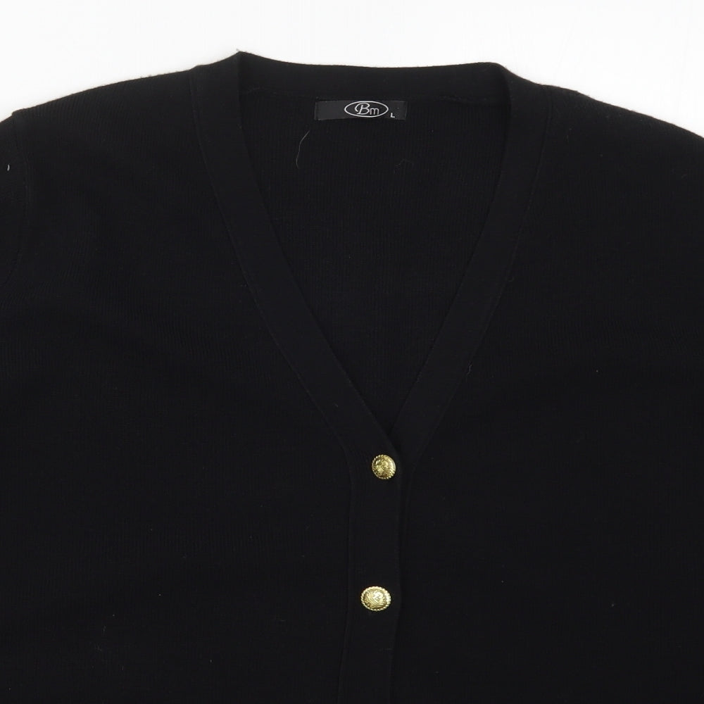 Bonmarché Womens Black  Knit Cardigan Jumper Size L
