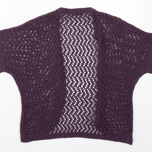 TU Womens Purple  Knit Cardigan Jumper Size M