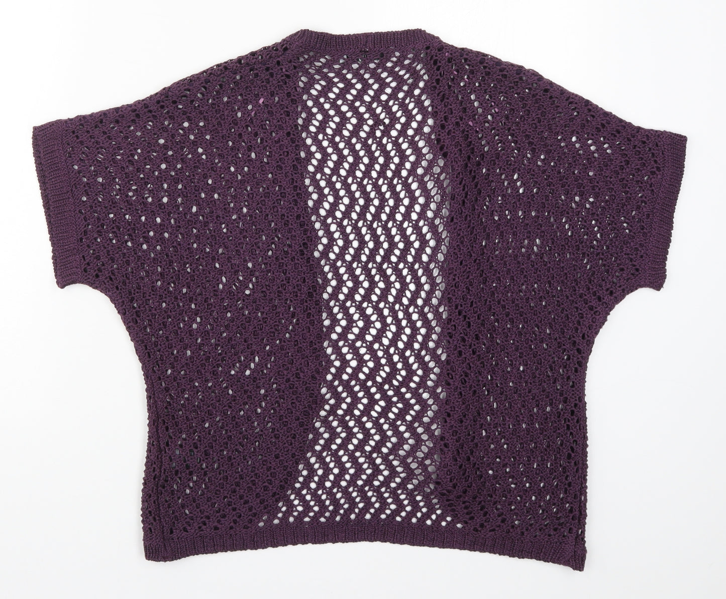 TU Womens Purple  Knit Cardigan Jumper Size M