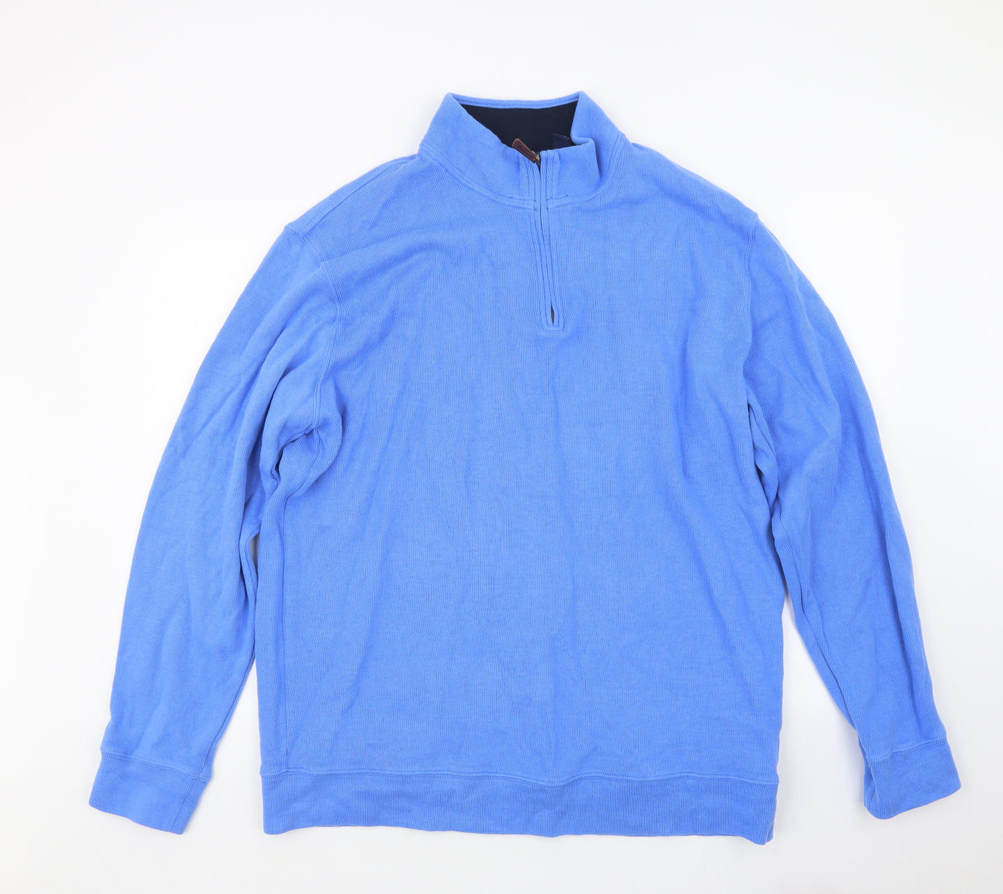 Lands' End Mens Blue  Knit Pullover Sweatshirt Size XL