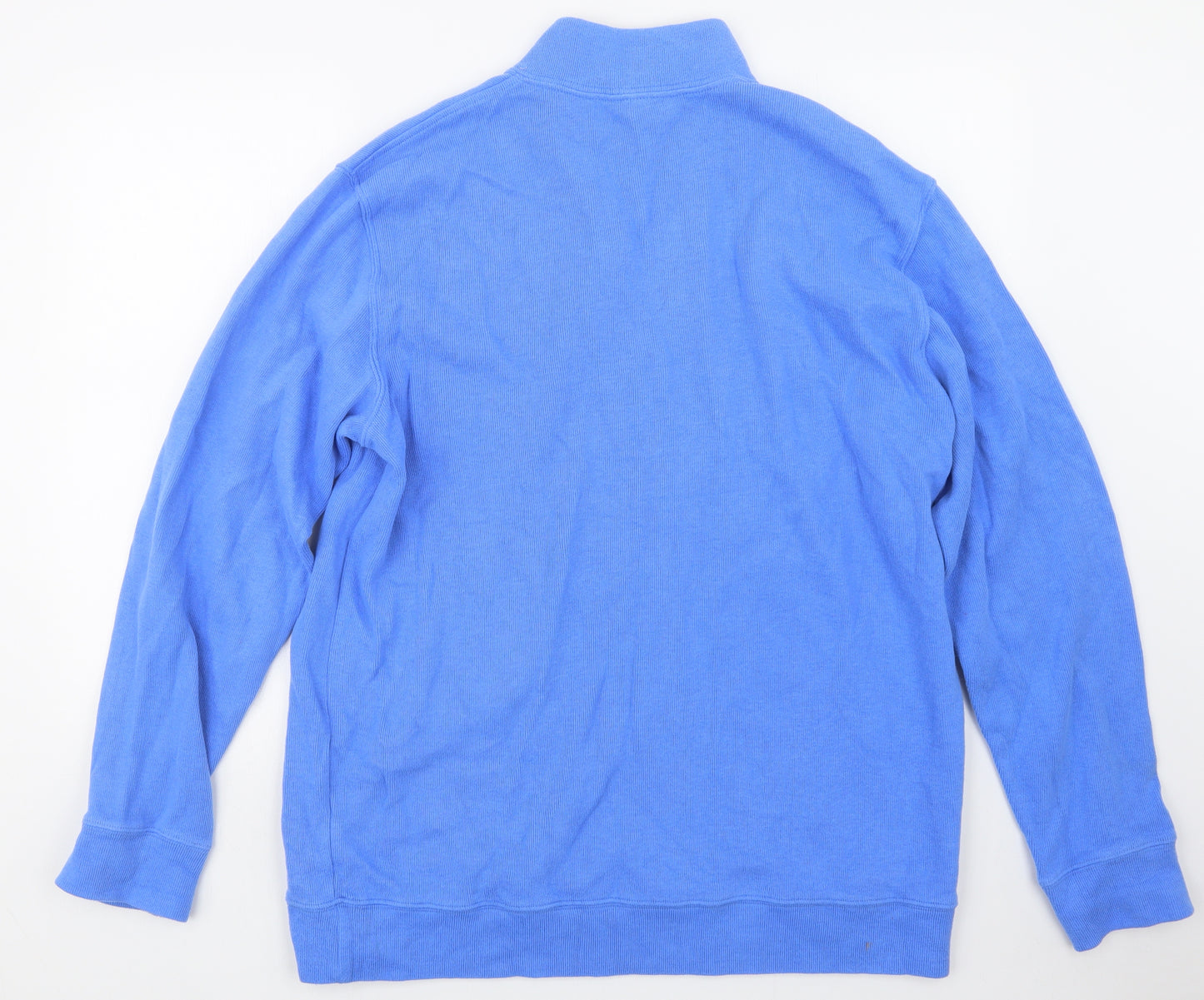 Lands' End Mens Blue  Knit Pullover Sweatshirt Size XL
