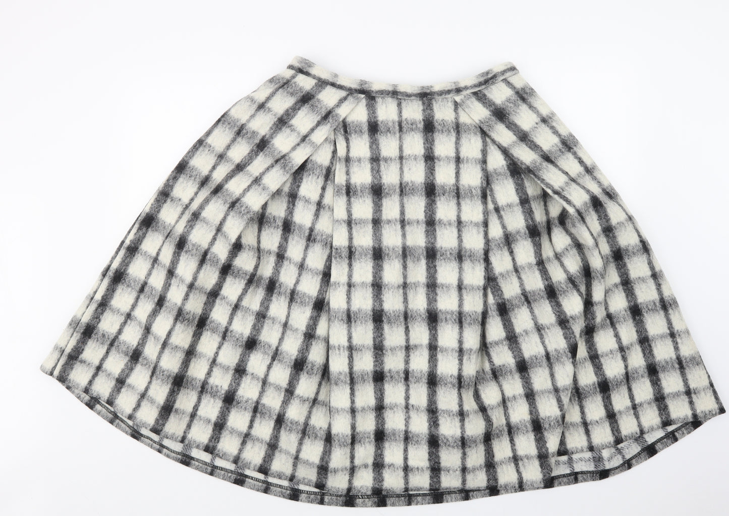 ASOS Womens Black Check  A-Line Skirt Size 16