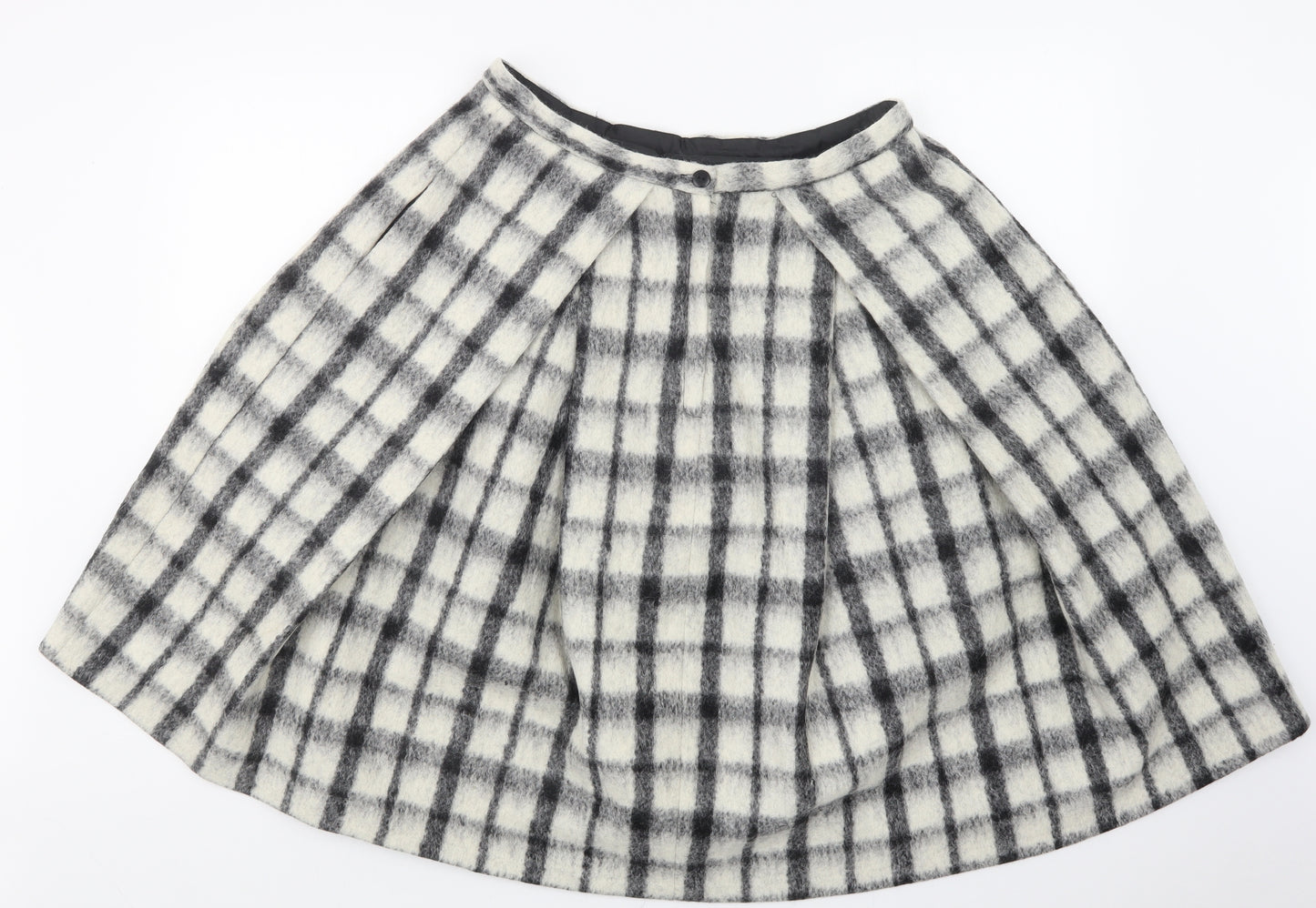 ASOS Womens Black Check  A-Line Skirt Size 16