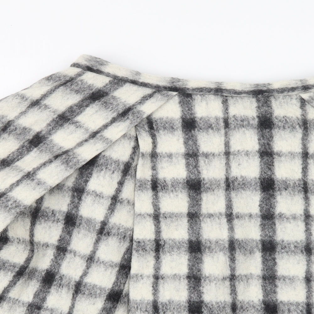 ASOS Womens Black Check  A-Line Skirt Size 16