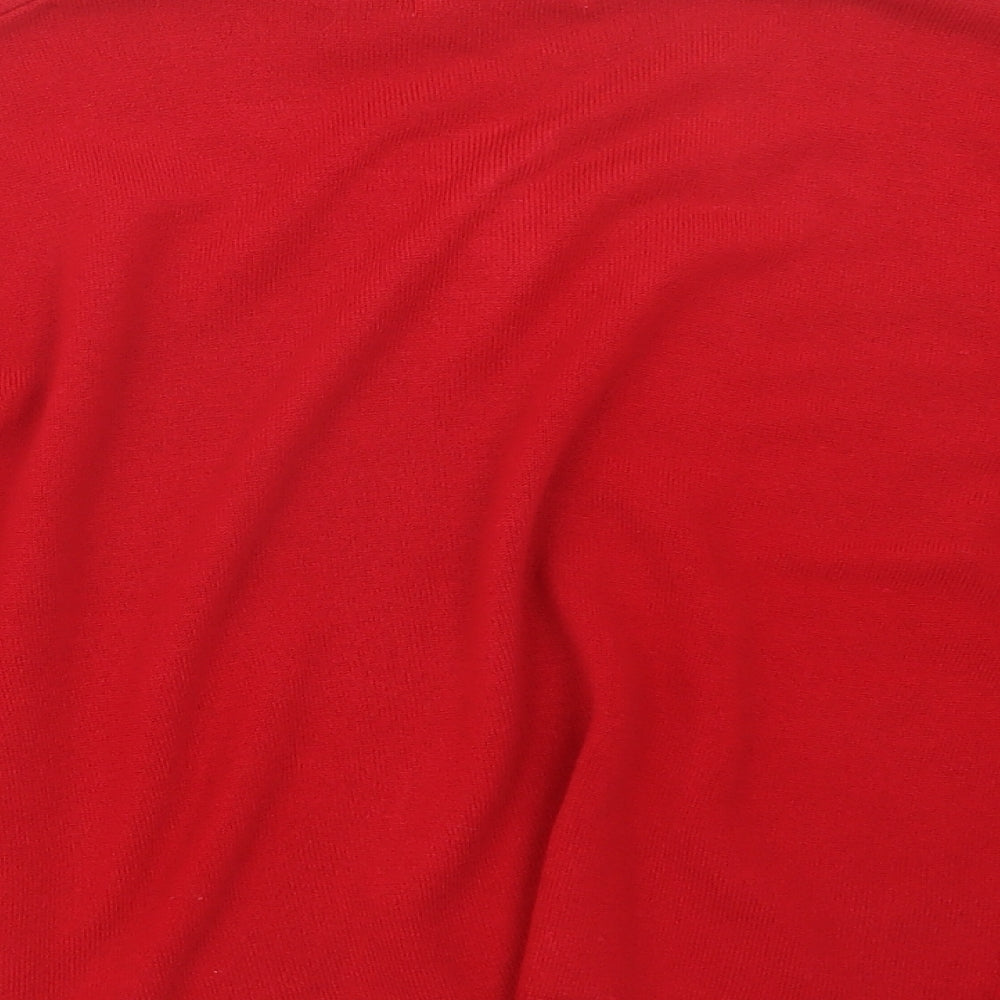 Elizabeth Scott Womens Red  Knit Cape Jumper Size L
