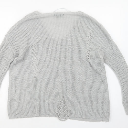 Atmosphere Womens Grey  Knit Pullover Jumper Size 10