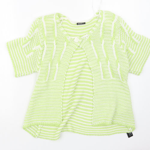 Roman Womens Green  Knit Cardigan Jumper Size 14