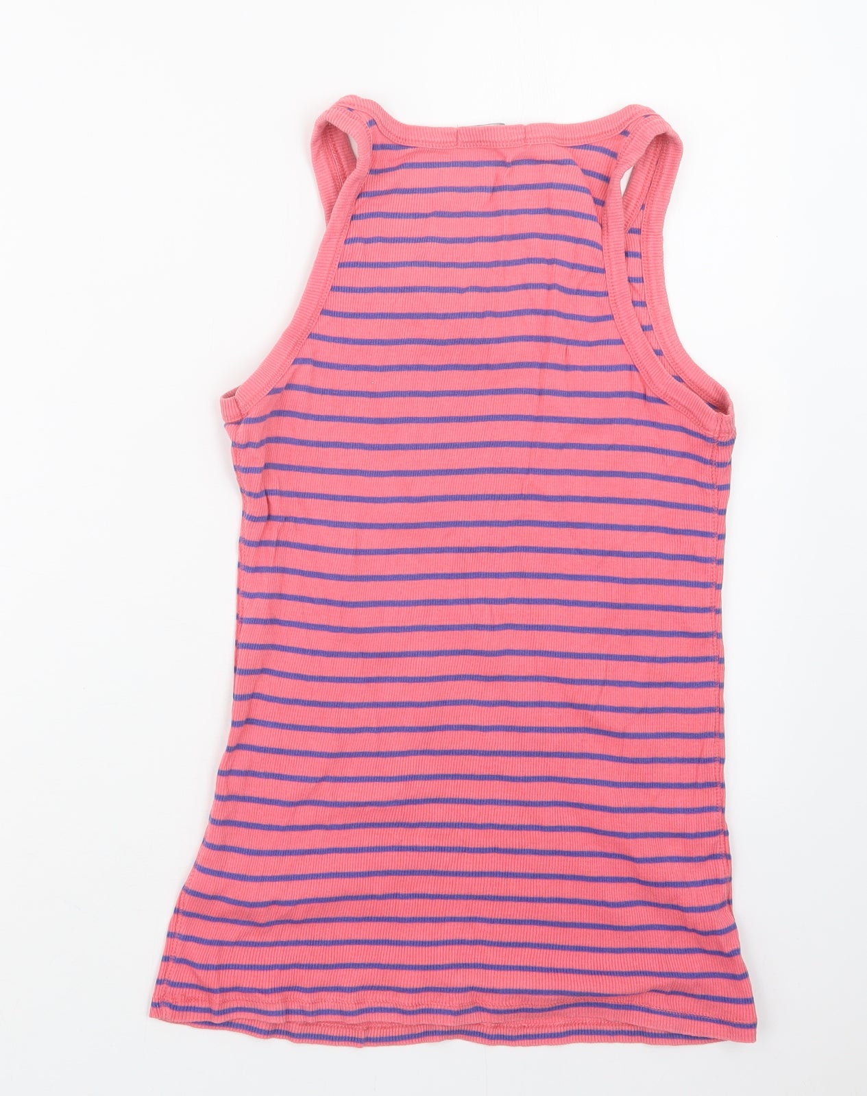 George Womens Pink Striped  Basic Tank Size 16