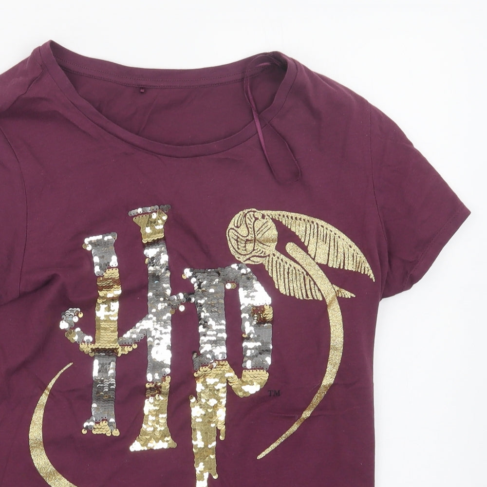 George Womens Purple   Basic T-Shirt Size 12  - Harry Potter