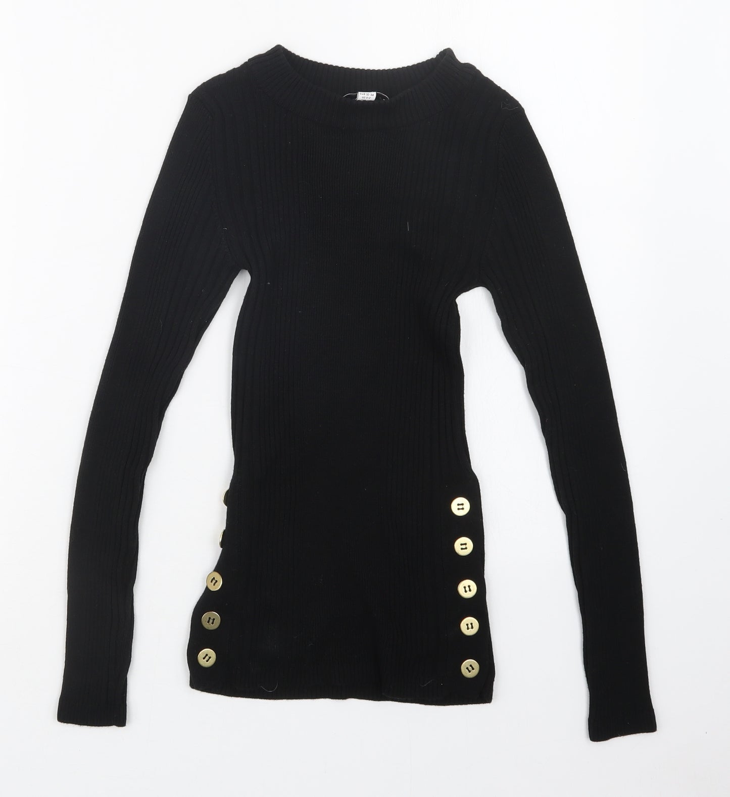 Topshop Womens Black  Knit Pullover Jumper Size XS