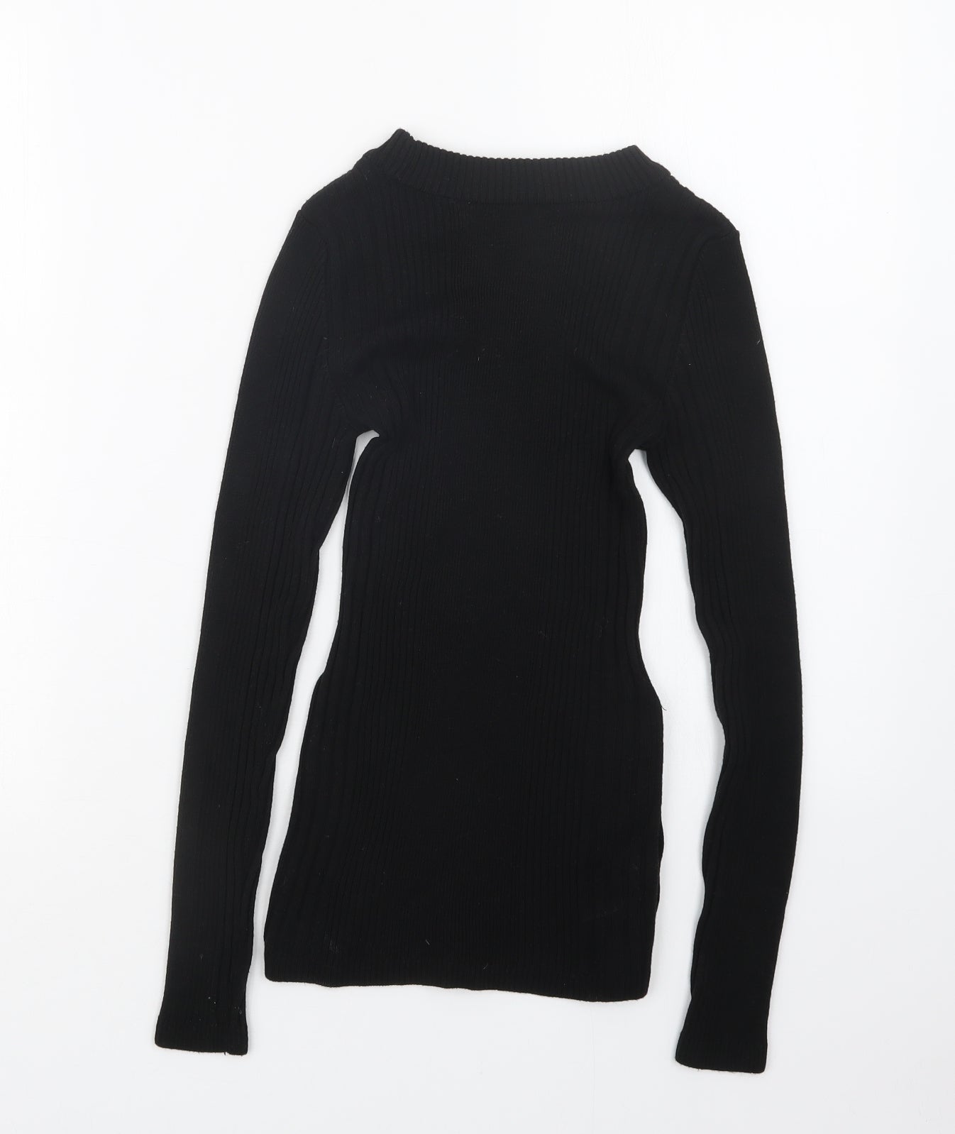 Topshop Womens Black  Knit Pullover Jumper Size XS