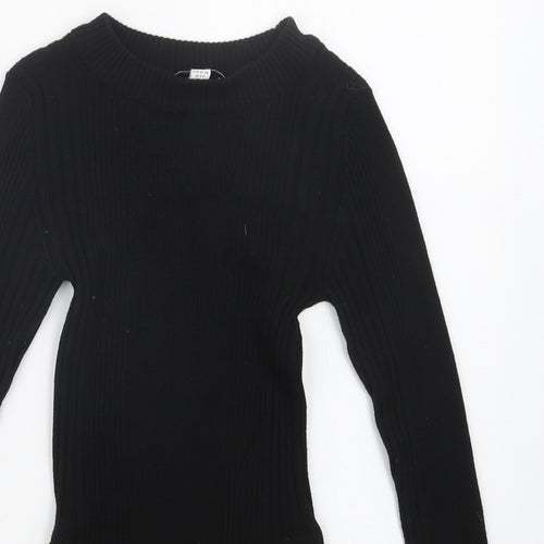 Topshop Womens Black  Knit Pullover Jumper Size XS