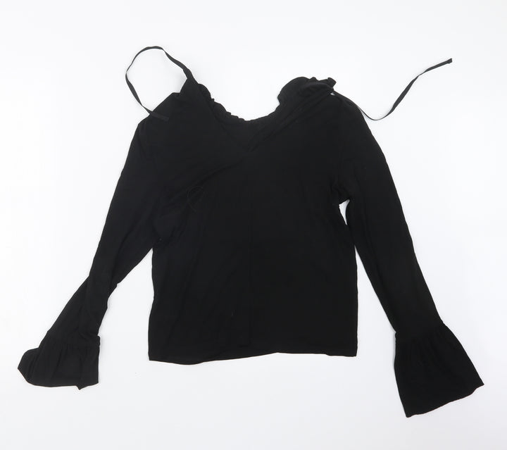 Topshop Womens Black Basic T-Shirt Size 8