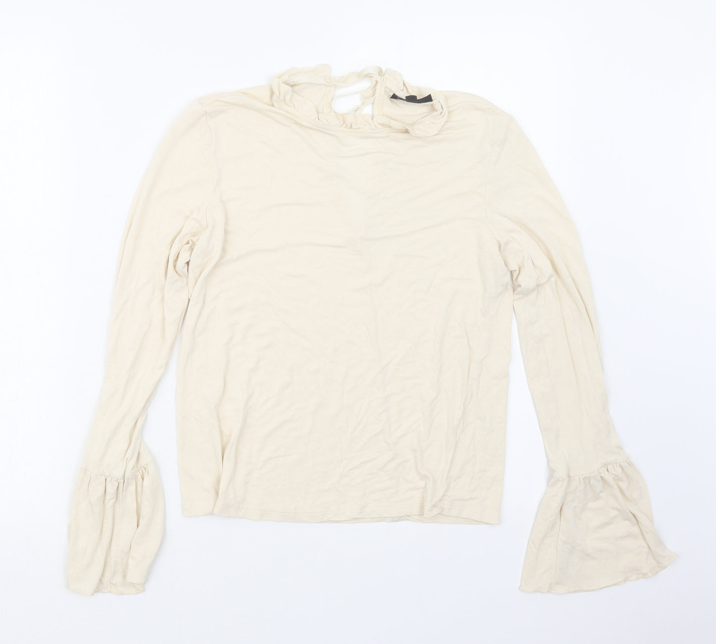 Topshop Womens Ivory   Basic T-Shirt Size 8