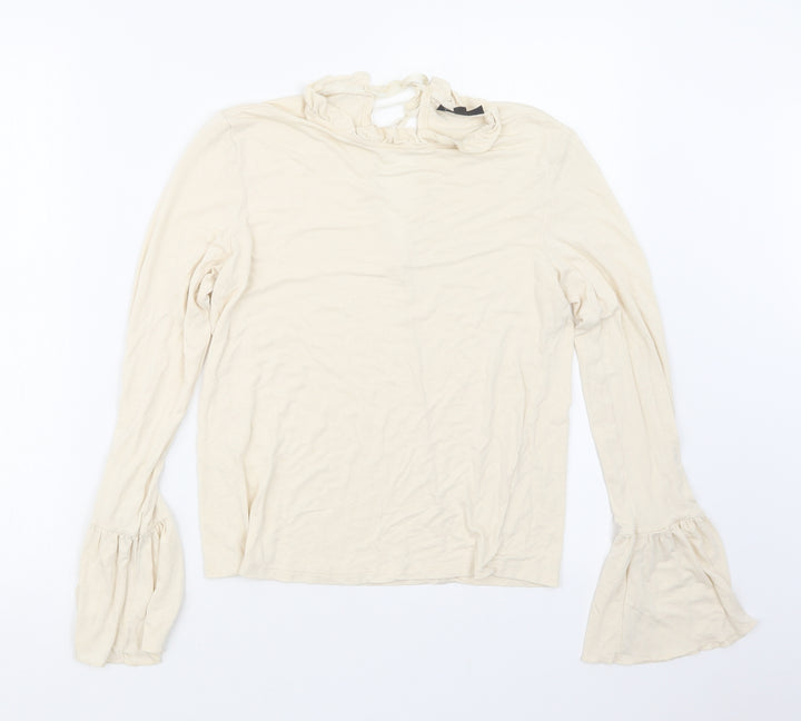 Topshop Womens Ivory   Basic T-Shirt Size 8