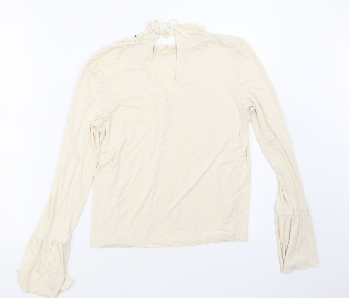 Topshop Womens Ivory   Basic T-Shirt Size 8