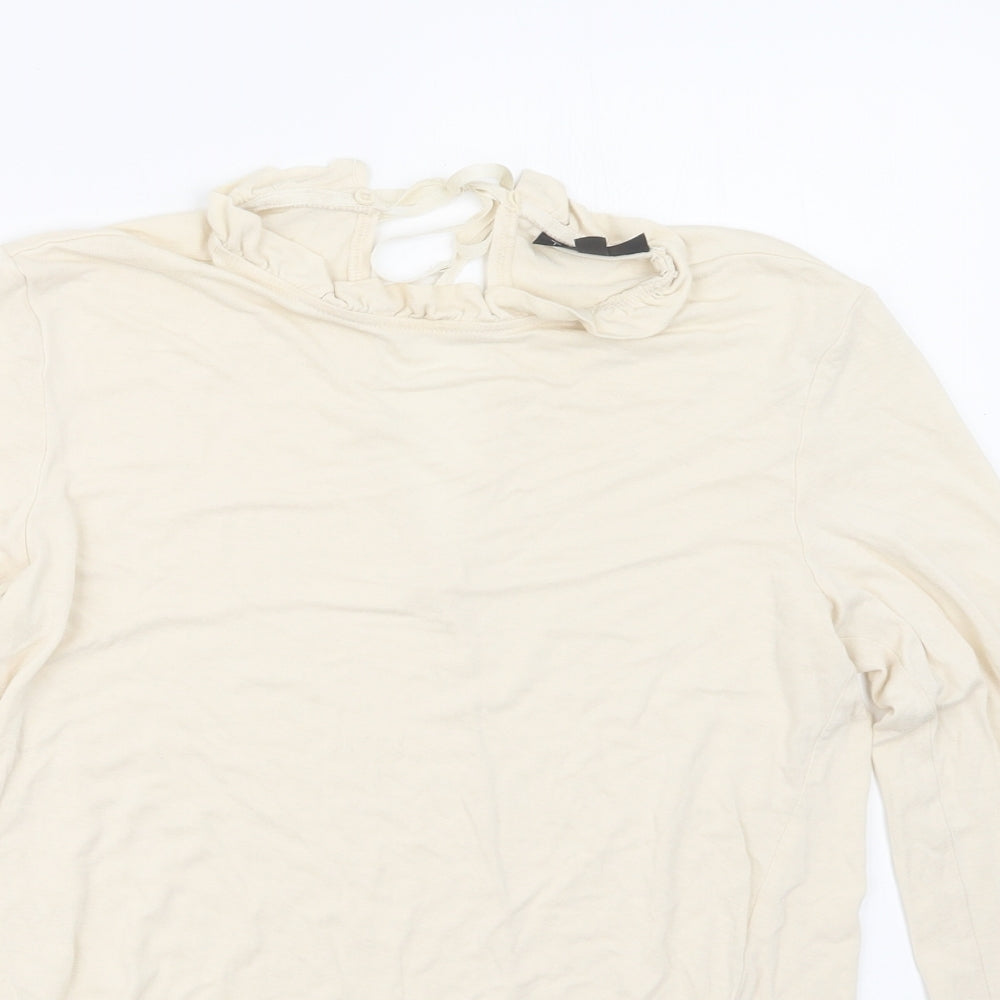 Topshop Womens Ivory   Basic T-Shirt Size 8