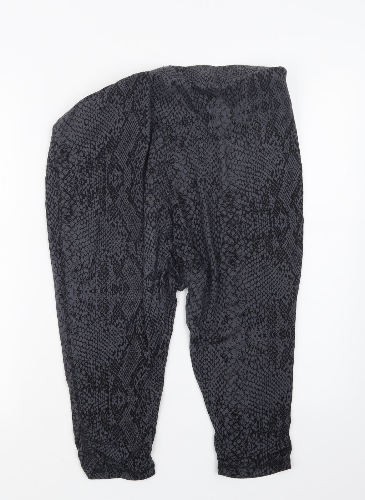 Cotton On Body Womens Grey Geometric  Cropped Trousers Size 29 in