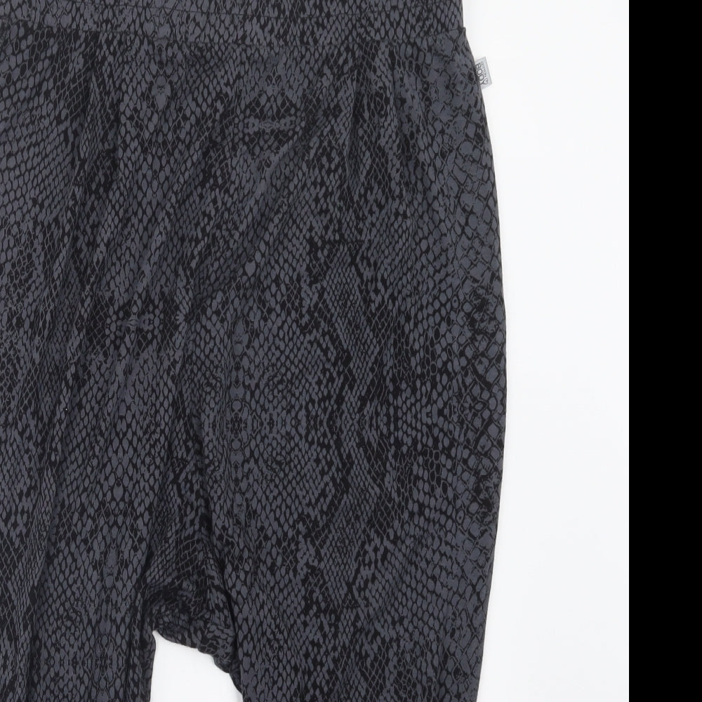 Cotton On Body Womens Grey Geometric  Cropped Trousers Size 29 in