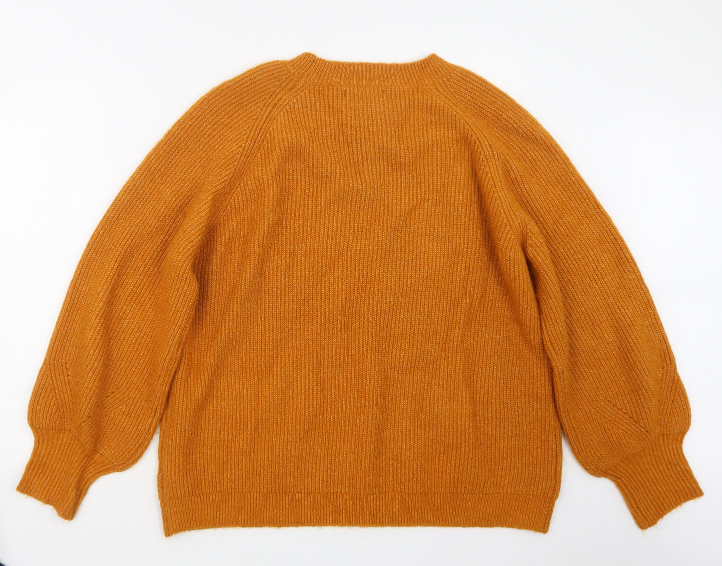 Primark Womens Orange  Knit Pullover Jumper Size 18