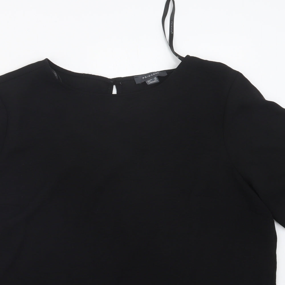 Primark Womens Black   Basic T-Shirt Size 16