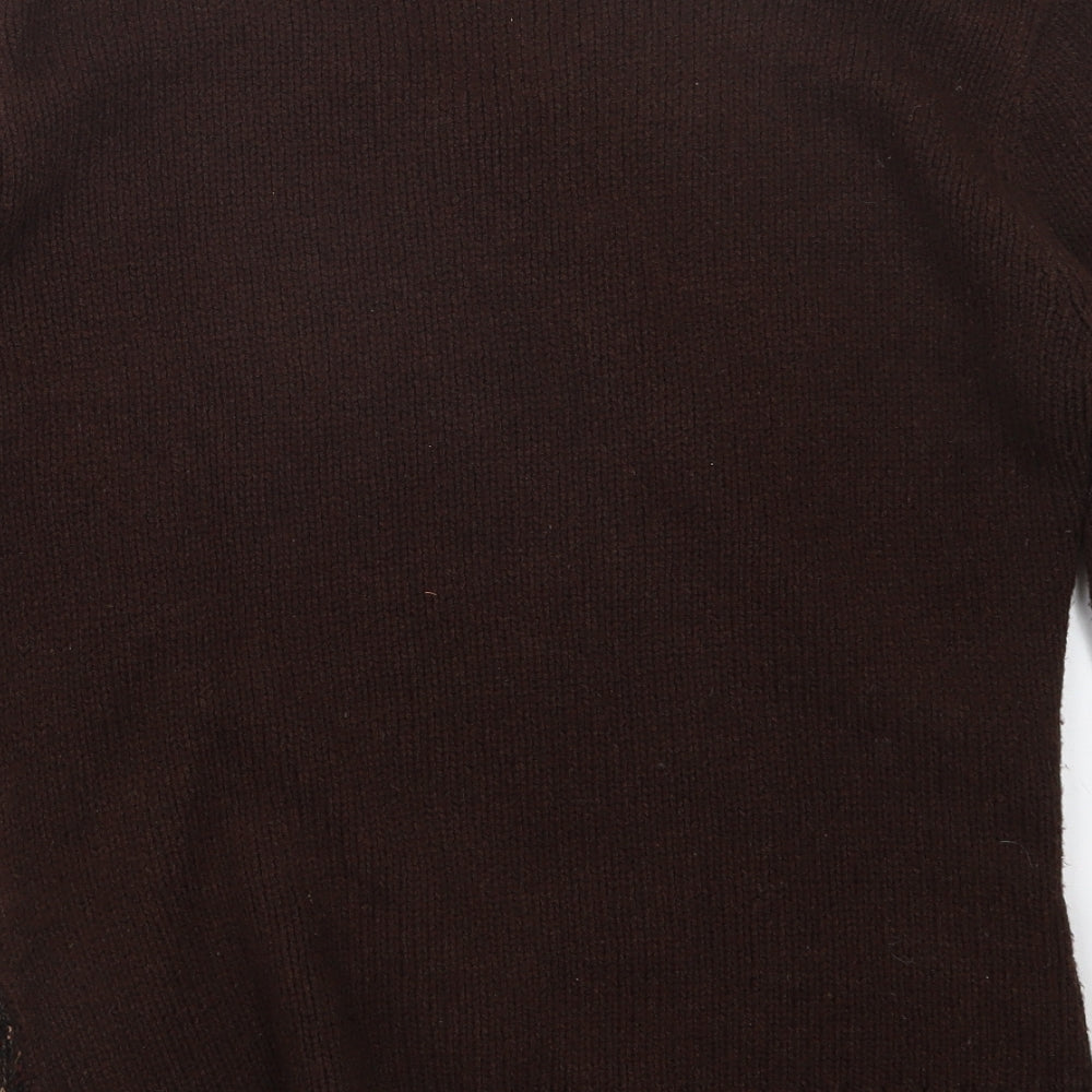Couture Womens Brown  Knit Pullover Jumper Size XL