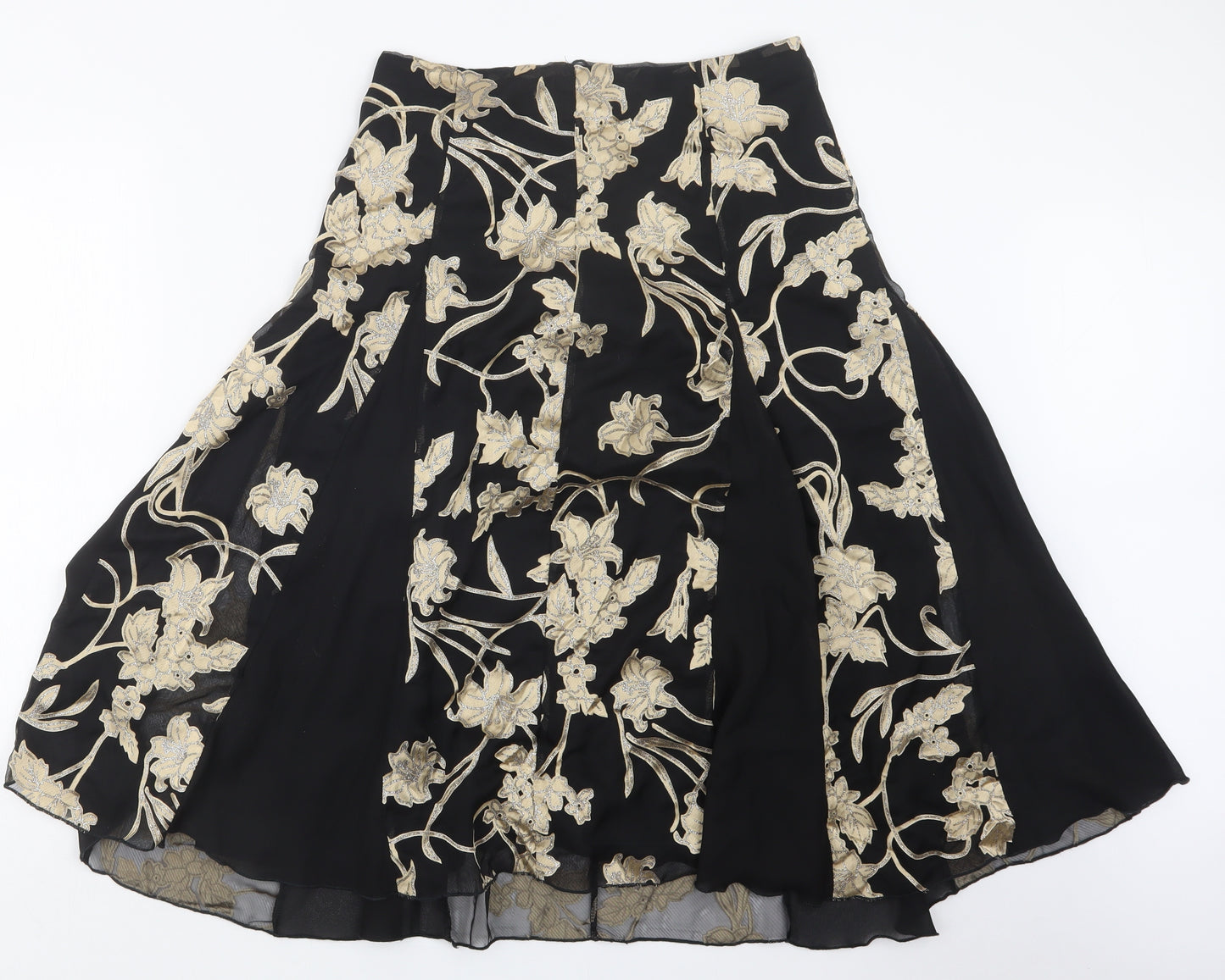 SATSUMA Womens Black   A-Line Skirt Size 12