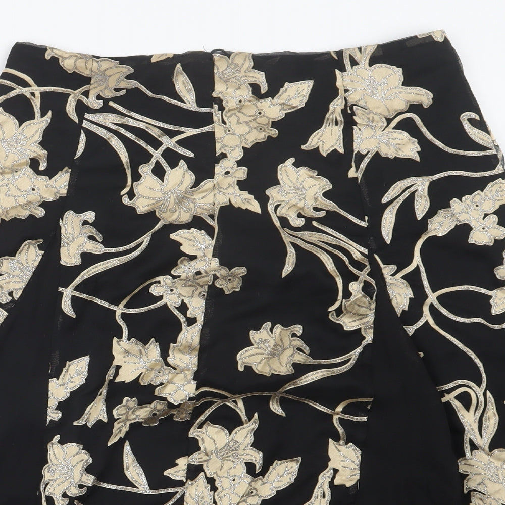 SATSUMA Womens Black   A-Line Skirt Size 12