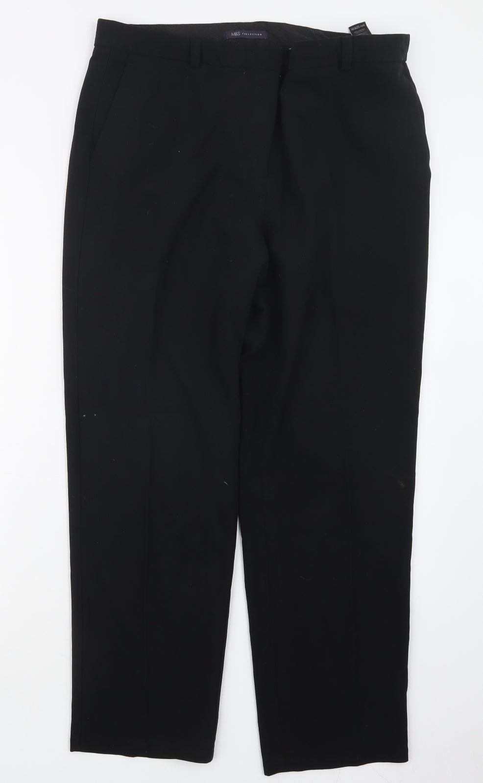 Marks and Spencer Womens Black   Trousers  Size 16 L27.5 in