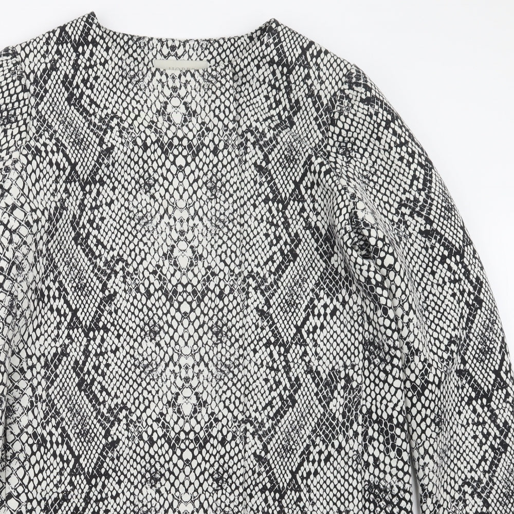Hobbs Womens Black Geometric  Jacket Coat Size 16