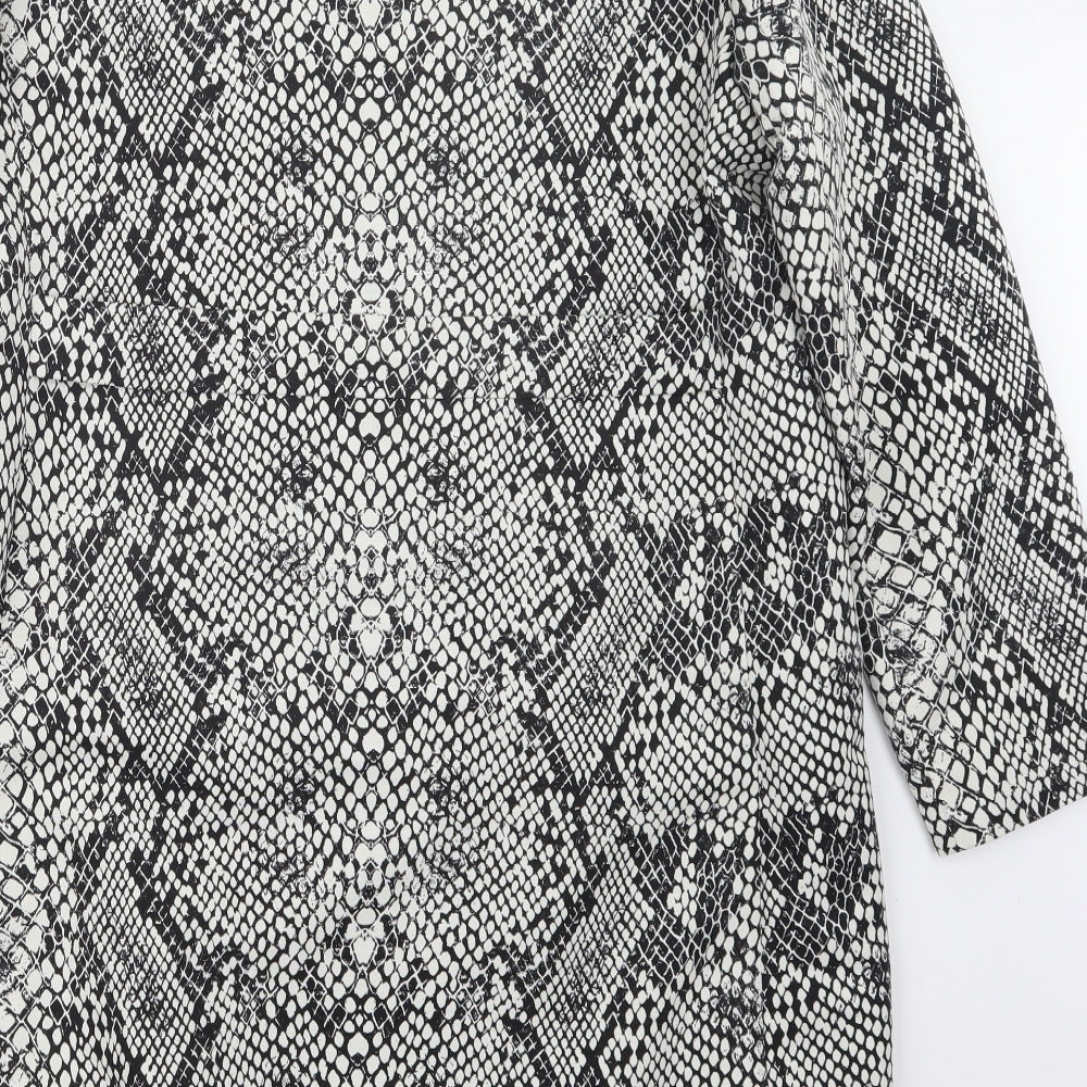 Hobbs Womens Black Geometric  Jacket Coat Size 16