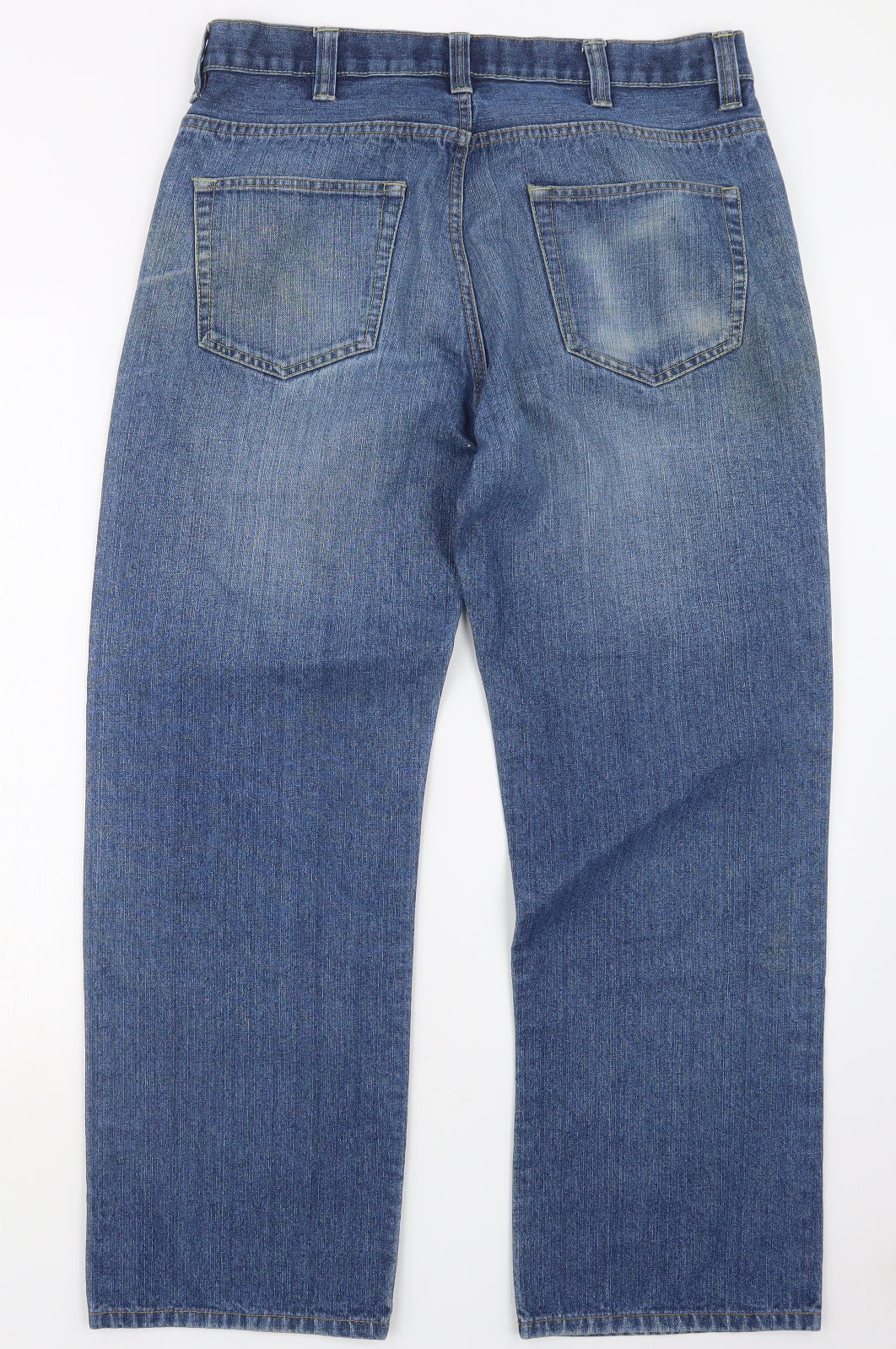Easy Mens Blue  Denim Straight Jeans Size 33 in L29 in