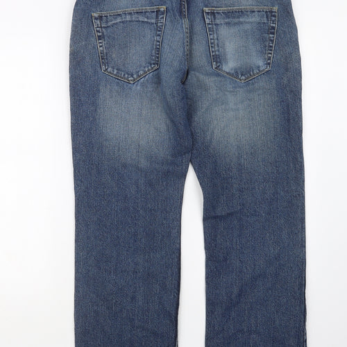 Easy Mens Blue  Denim Straight Jeans Size 34 in L28 in