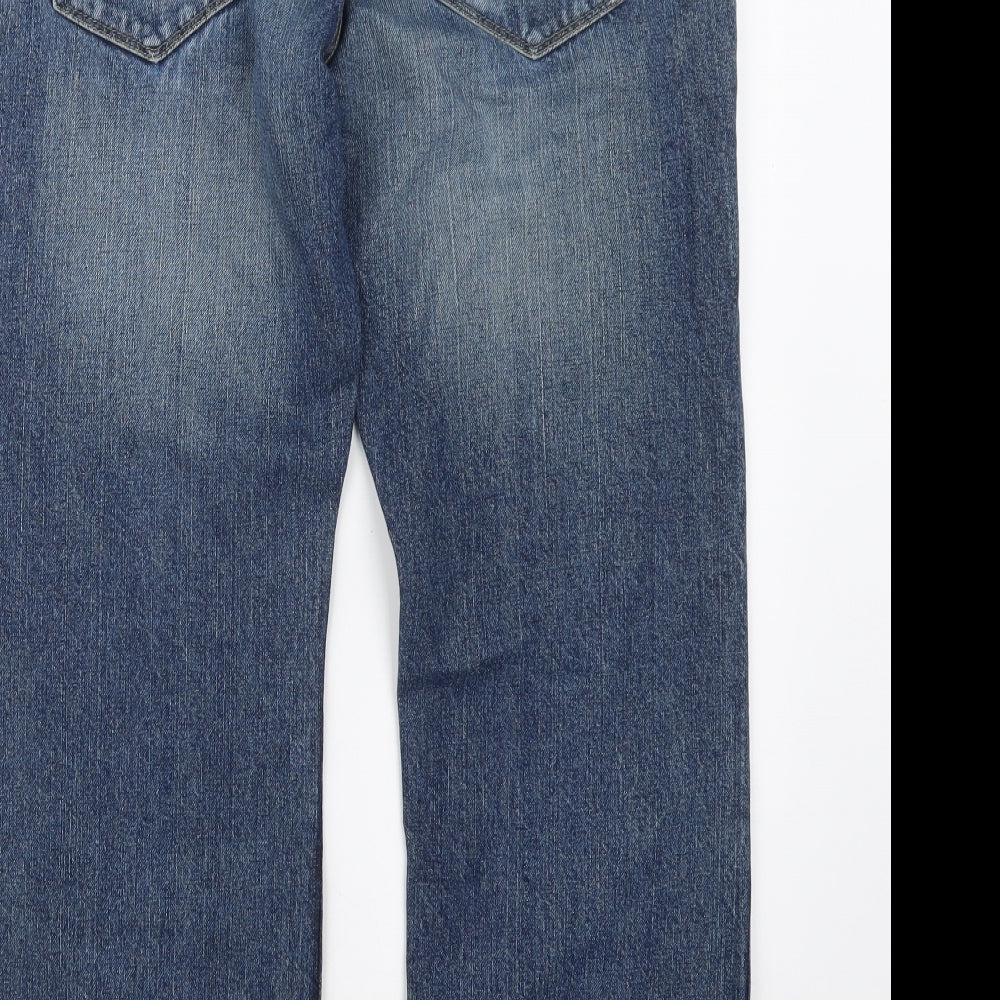 Easy Mens Blue  Denim Straight Jeans Size 34 in L28 in