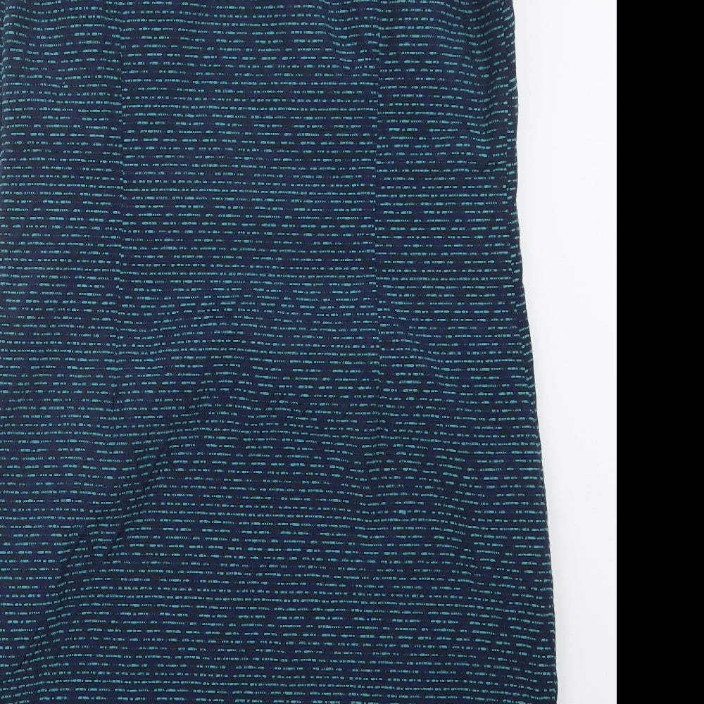 White Stuff Womens Blue Geometric  Shirt Dress  Size 16