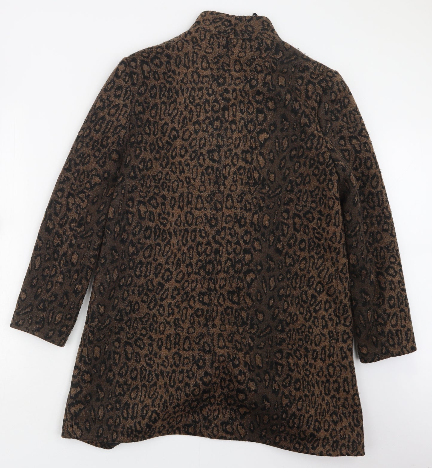 Bonmarché Womens Brown Animal Print  Pea Coat Coat Size 12