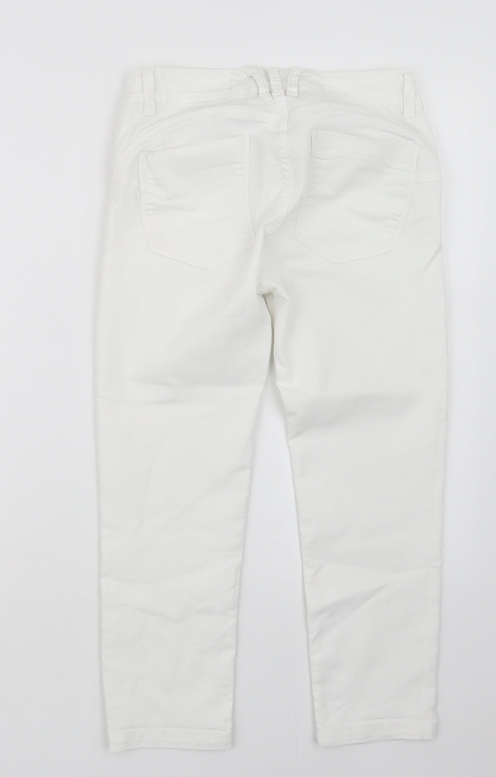 NEXT Womens White  Denim Cropped Jeans Size 10 L21.5 in
